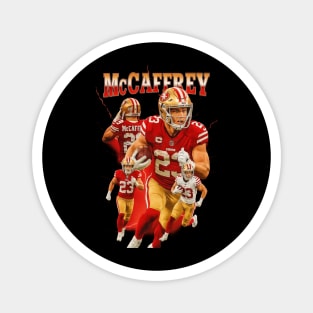 Christian McCaffrey 49ers Bootleg Graphic Art | #23 Vintage Fan Collage Magnet